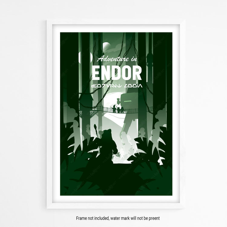 Endor Travel Movie Poster - Wolf and Rocket